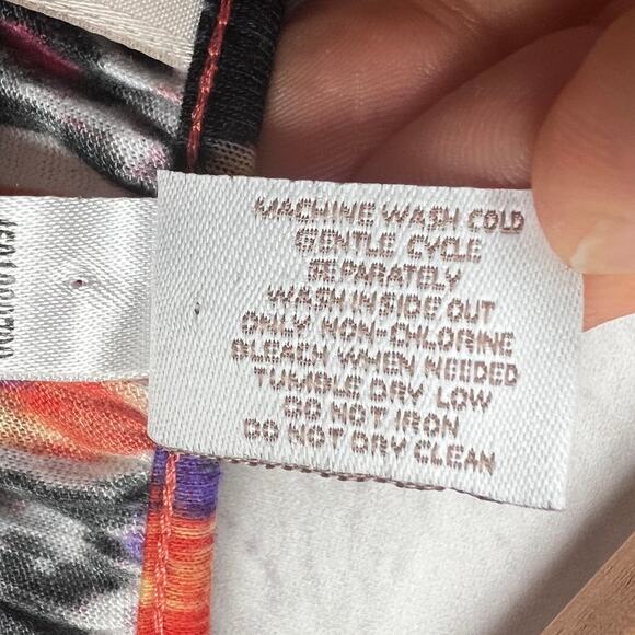 Chico's Womens L Boho‎ Peasant Artsy Maximalist Southwestern Ikat Tunic Blouse - Picture 9 of 12